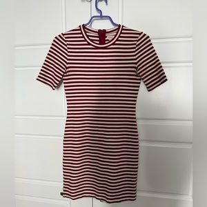 Striped bodycon mini dress
